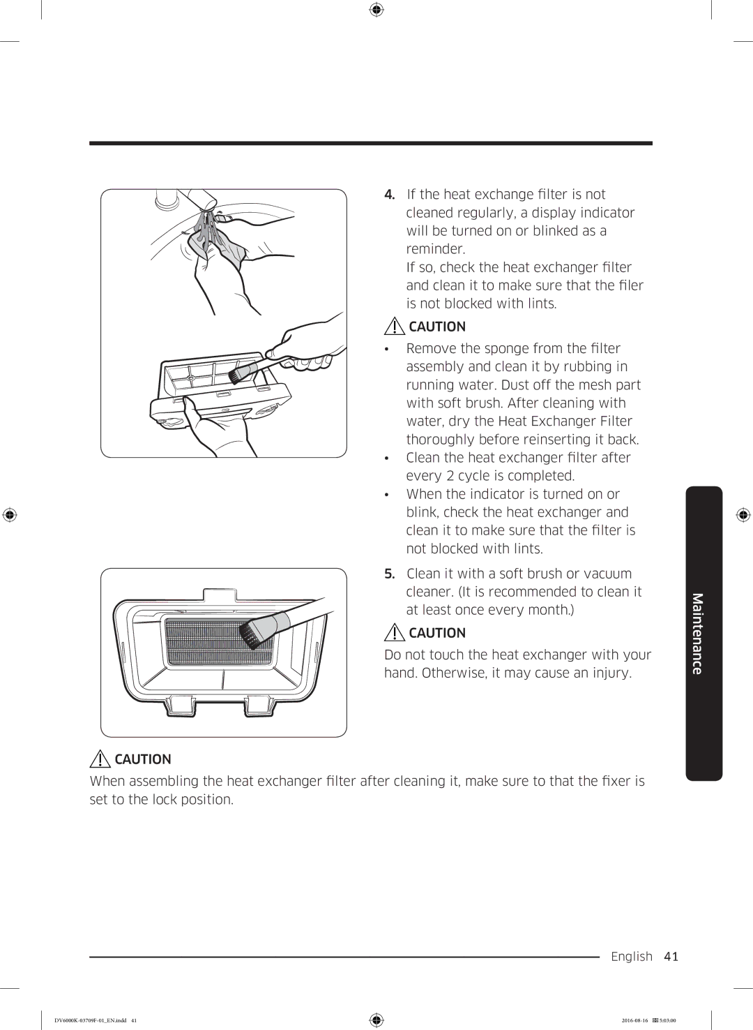 Samsung DV80K6010CW/LE manual English 41  